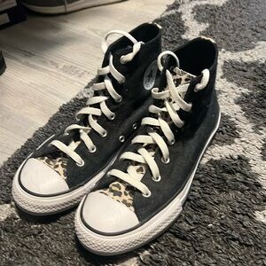 Converse leopard high top sneaker